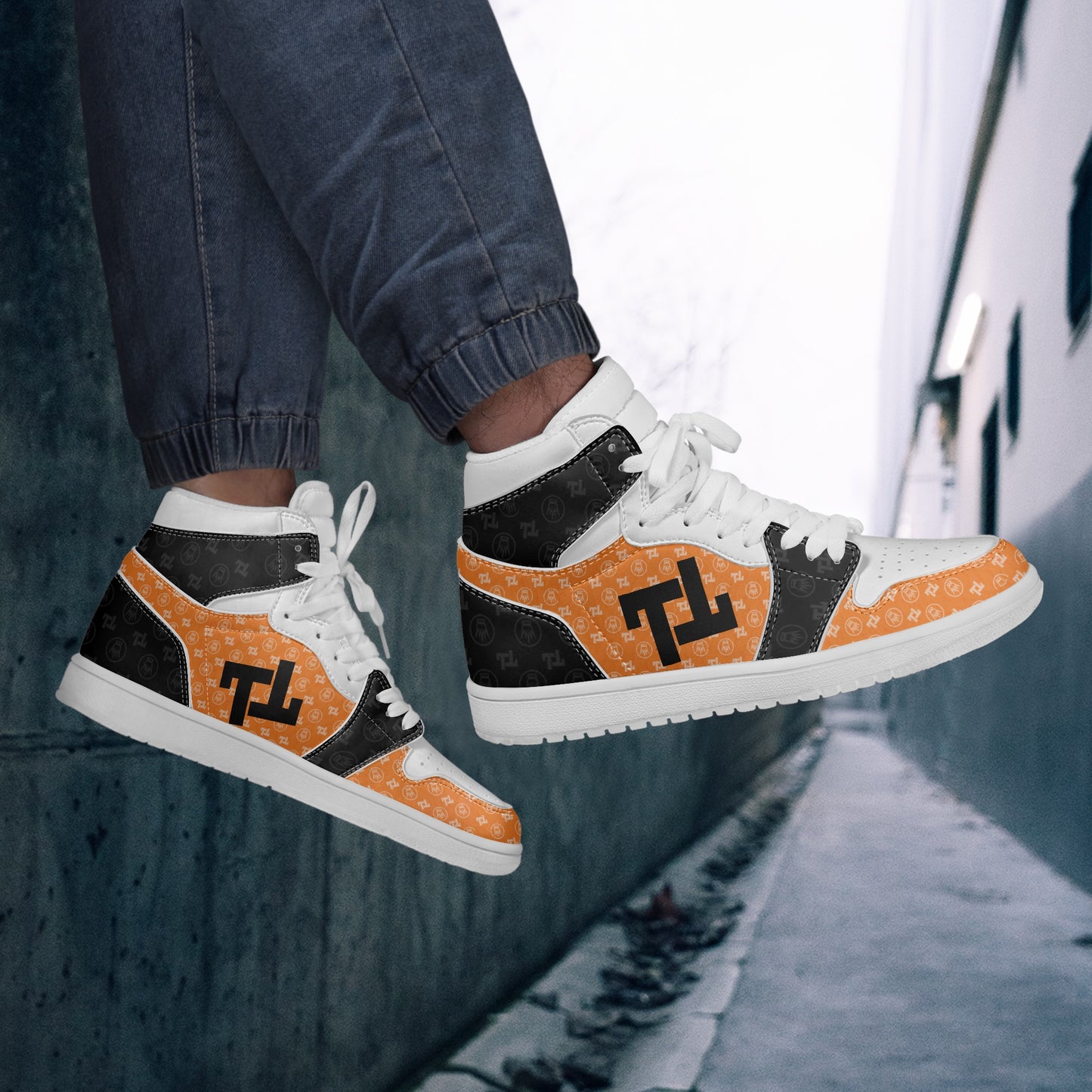 Orange High Top Sneakers